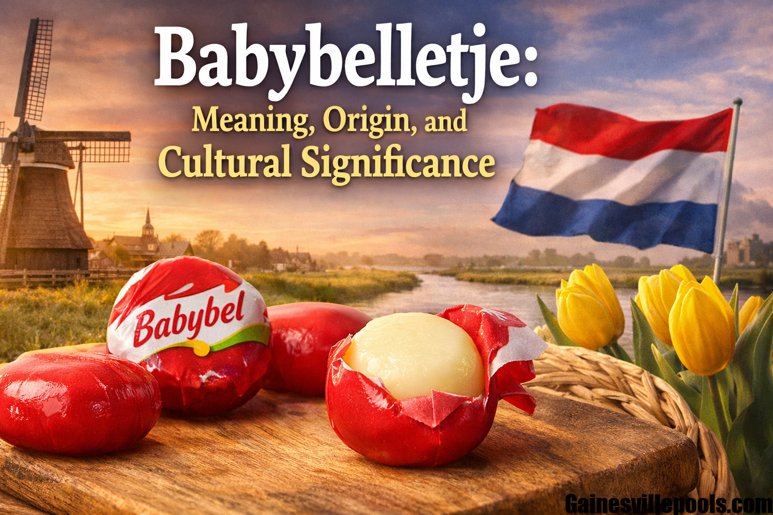Babybelletje Mini Cheese Dutch Culture Concept Banner