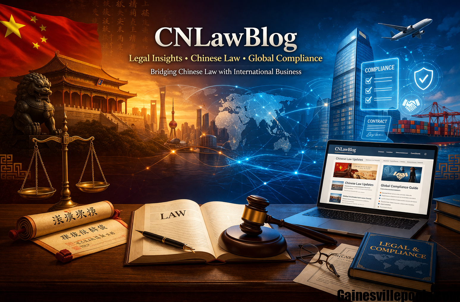 CNLawBlog legal platform showing Chinese law, global compliance, and digital legal insights
