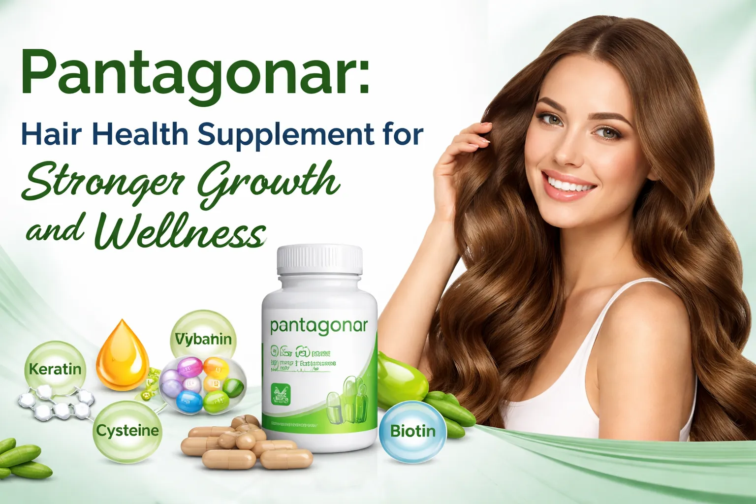 Pantagonar hair health supplement promoting stronger hair growth and scalp wellness